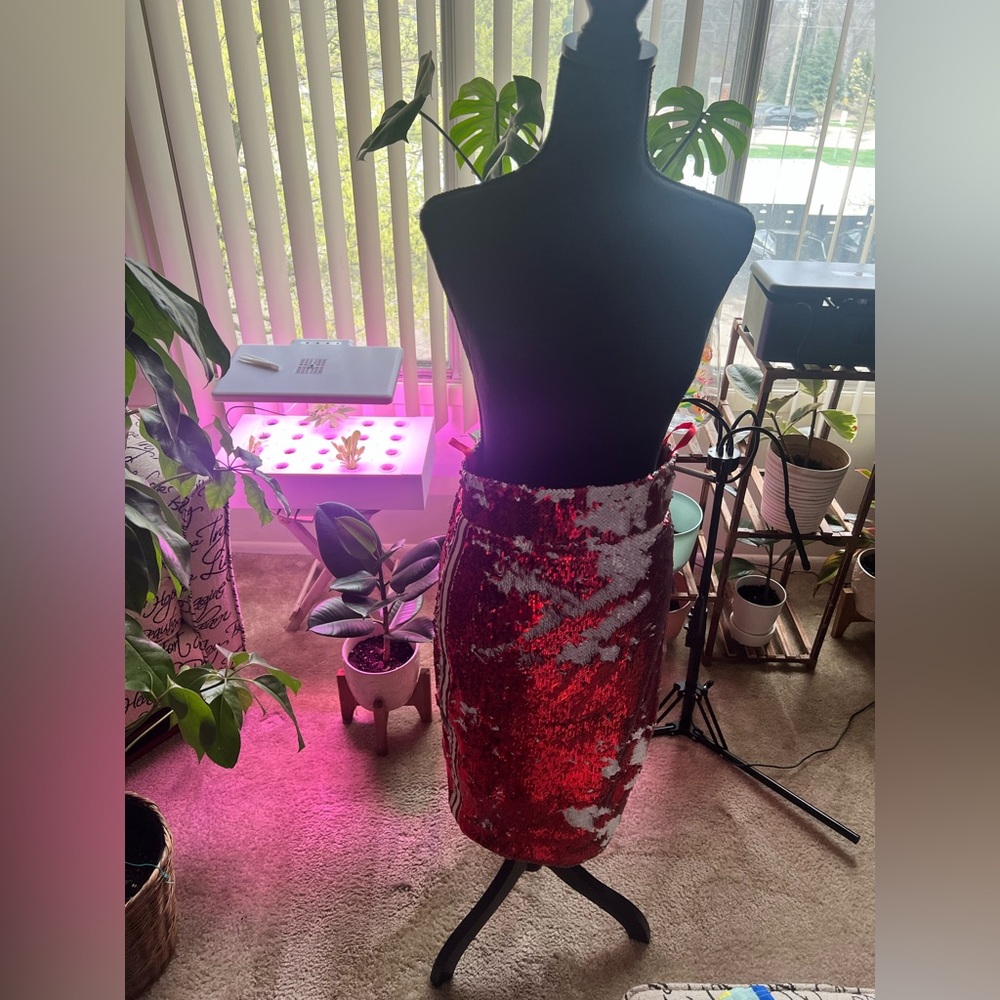 Aluminum High Waisted Skirt
